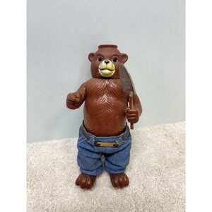 Vintage R. Dakin Smokey Bear Figure Denim Jeans Belt Buckle No Ha, Half Of Alll
